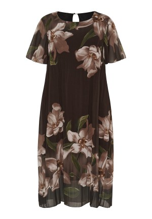 63338 - Dark Brown w Big Flowers - Extra 1